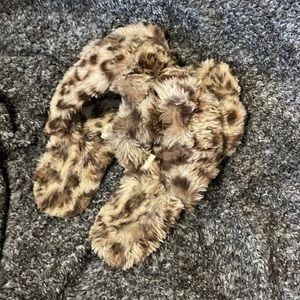 Cheetah print slippers